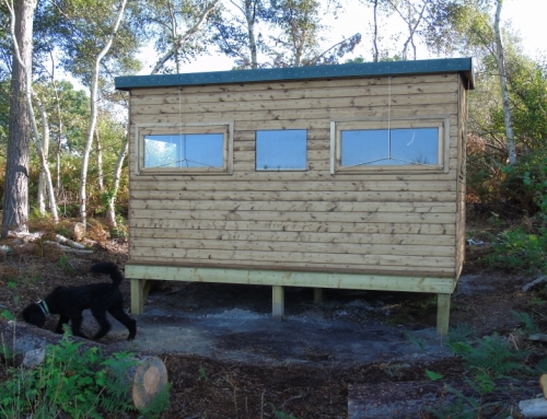 Close up of front of Bird Hide